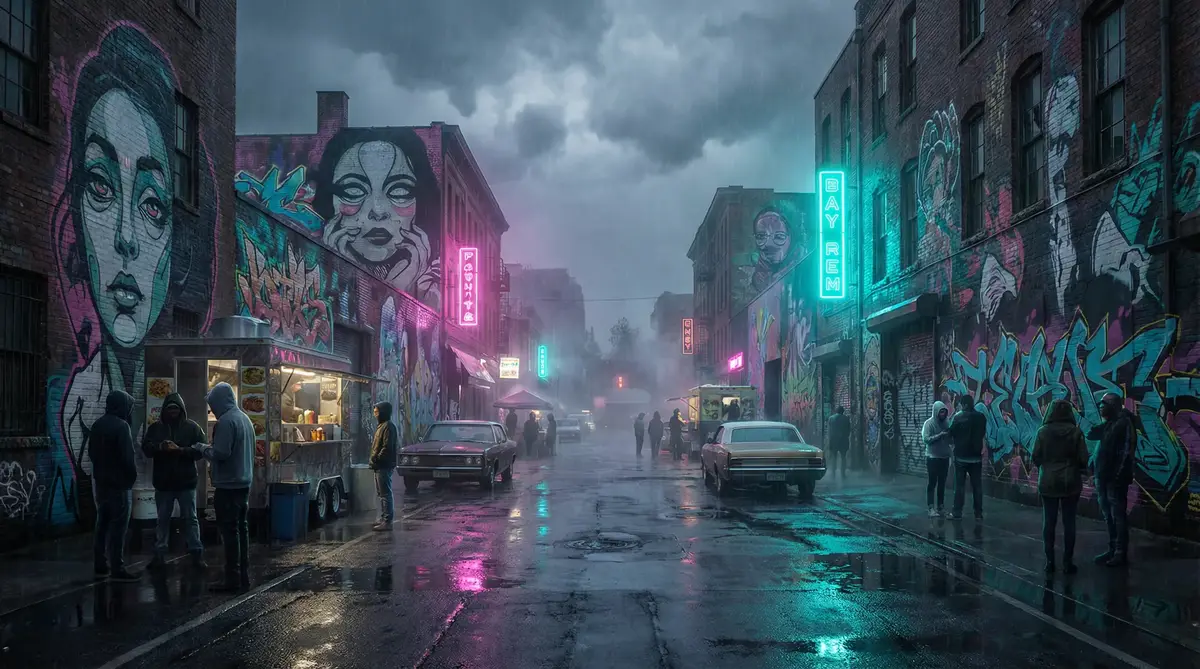 呦女视频 - 雨夜壁画街